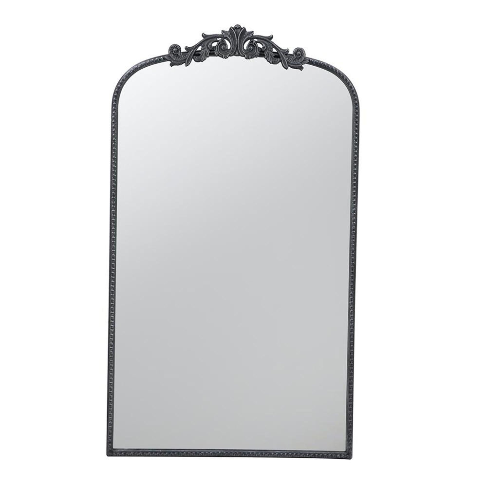 42" Black Arch Iron Framed Accent Mirror - Homeroots - Flyclothing LLC