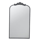 42" Black Arch Iron Framed Accent Mirror - Homeroots - Flyclothing LLC