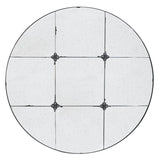 36" Black Round Iron Framed Accent Mirror - Homeroots - Flyclothing LLC