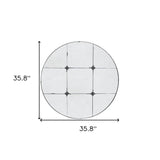 36" Black Round Iron Framed Accent Mirror - Homeroots - Flyclothing LLC