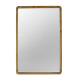 35" Brown Solid Wood Framed Accent Mirror - Homeroots - Flyclothing LLC