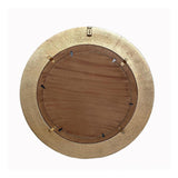 36" Gold and White Round Aluminum Ribbed Edge Framed Accent Mirror - Homeroots - Flyclothing LLC