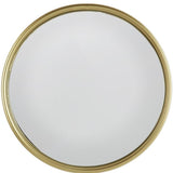 15" Gold Round Iron Textured Framed Accent Mirror - Homeroots - Flyclothing LLC