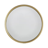 10" Gold Round Iron Textured Framed Accent Mirror - Homeroots - Flyclothing LLC