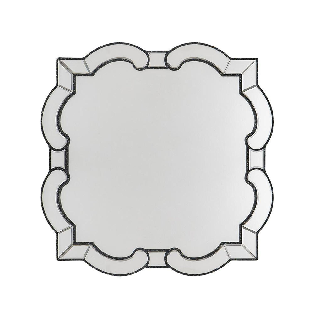 32" Clear Scalloped Glass Framed Accent Mirror - Homeroots - Flyclothing LLC