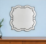 32" Clear Scalloped Glass Framed Accent Mirror - Homeroots - Flyclothing LLC