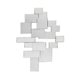 30" Clear Abstract Glass Contemporary Panels Unframed Accent Mirror - Homeroots - Flyclothing LLC