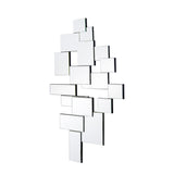 30" Clear Abstract Glass Contemporary Panels Unframed Accent Mirror - Homeroots - Flyclothing LLC