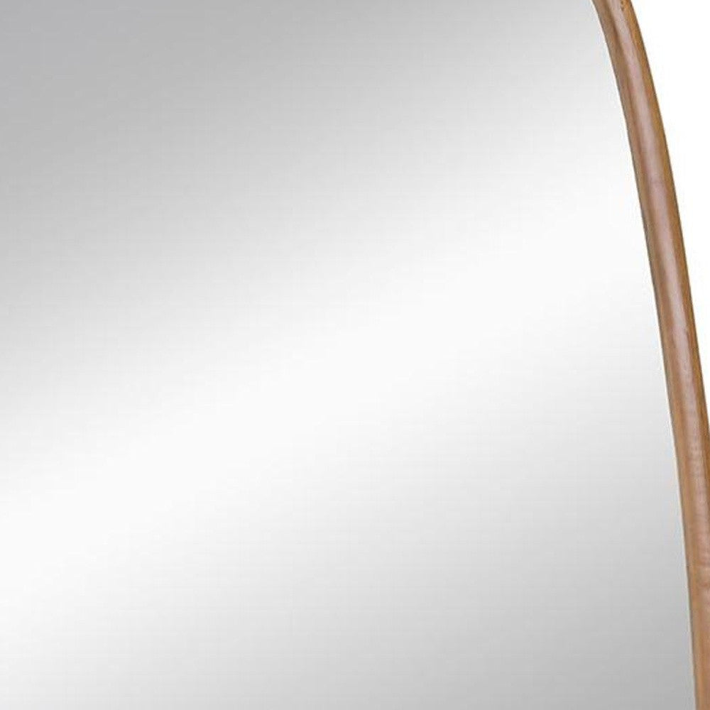 37" Brown Novelty Wood Framed Accent Mirror - Homeroots - Flyclothing LLC