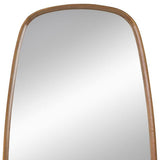 37" Brown Novelty Wood Framed Accent Mirror - Homeroots - Flyclothing LLC