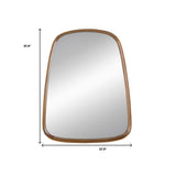 37" Brown Novelty Wood Framed Accent Mirror - Homeroots - Flyclothing LLC