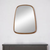 37" Brown Novelty Wood Framed Accent Mirror - Homeroots - Flyclothing LLC