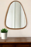 37" Brown Abstract Wood Framed Accent Mirror - Homeroots - Flyclothing LLC