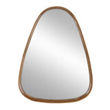 37" Brown Abstract Wood Framed Accent Mirror - Homeroots - Flyclothing LLC