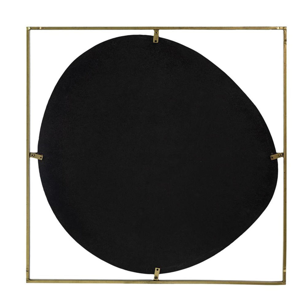 32" Gold Square Iron Framed Accent Mirror - Homeroots - Flyclothing LLC