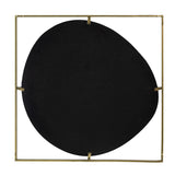 32" Gold Square Iron Framed Accent Mirror - Homeroots - Flyclothing LLC