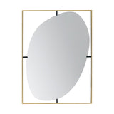 40" Gold Iron Framed Accent Mirror - Homeroots - Flyclothing LLC