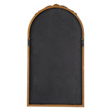 42" Brown Crowned Top Antiqued Glass Arch Framed Accent Mirror - Homeroots - Flyclothing LLC