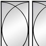 Set of Three Black Iron Framed Accent Mirror - Homeroots - Flyclothing LLC