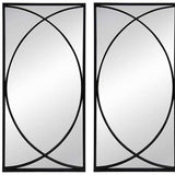 Set of Three Black Iron Framed Accent Mirror - Homeroots - Flyclothing LLC