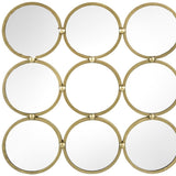 27" Gold Square Iron Framed Accent Mirror - Homeroots - Flyclothing LLC