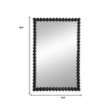 36" Black Iron Framed Accent Mirror - Homeroots - Flyclothing LLC