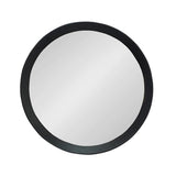 20" Black Round Wood Framed Accent Mirror - Homeroots - Flyclothing LLC