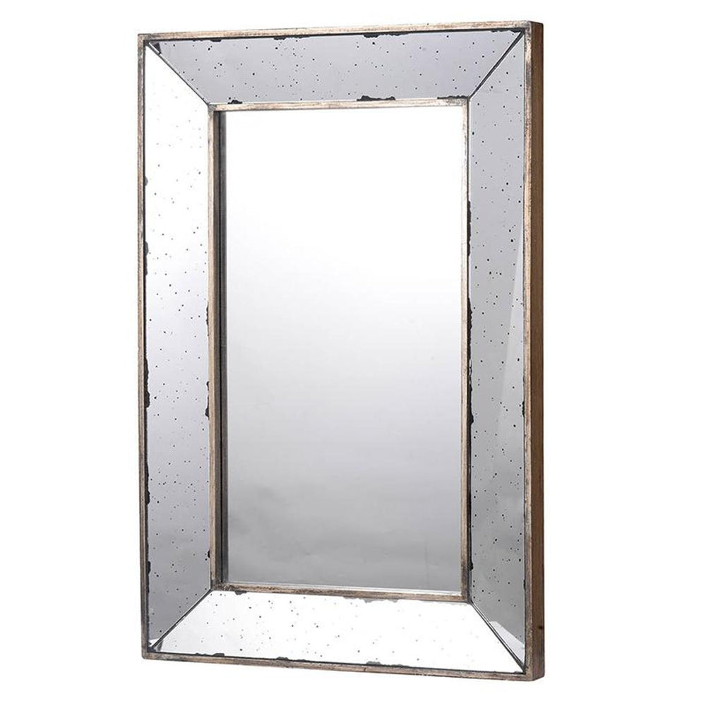 20" Silver Framed Antiqued Accent Mirror - Homeroots - Flyclothing LLC