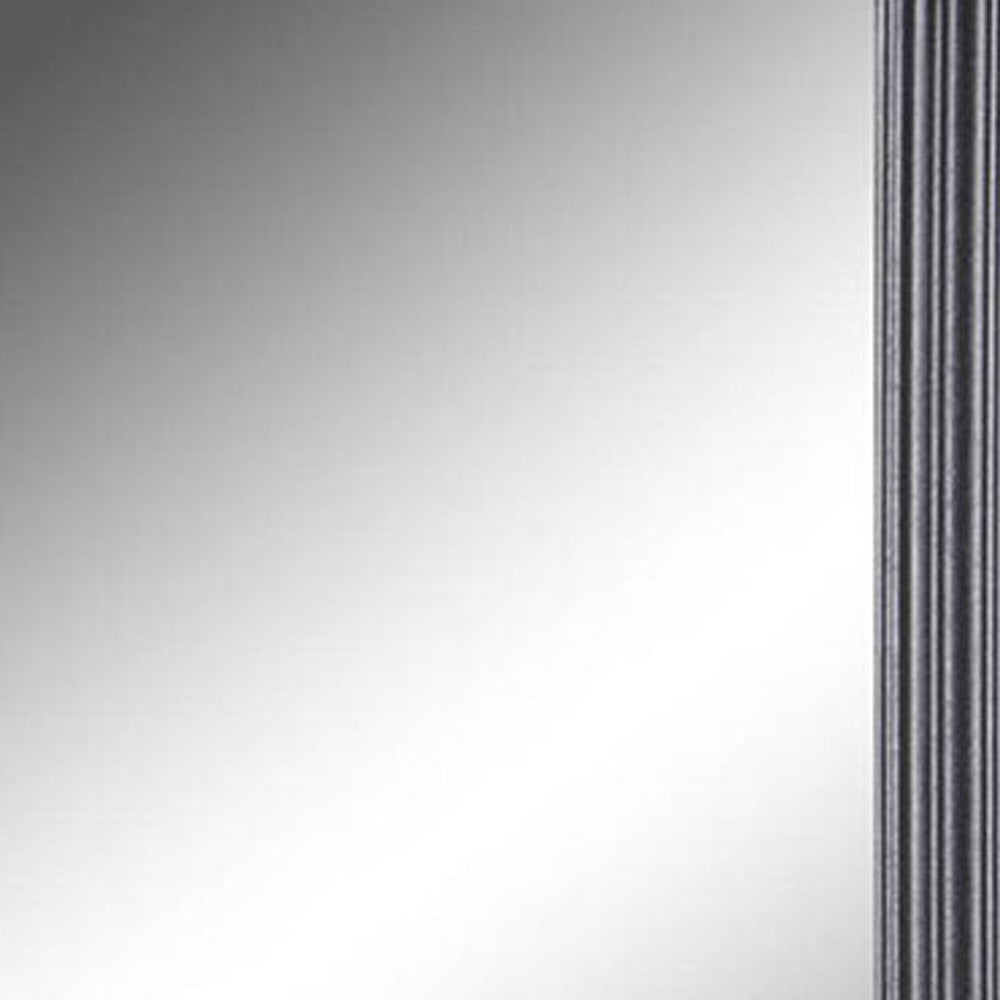 26" Black Beveled Lines Framed Accent Mirror - Homeroots - Flyclothing LLC