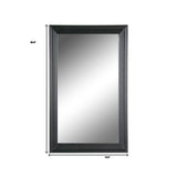 26" Black Beveled Lines Framed Accent Mirror - Homeroots - Flyclothing LLC