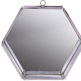 8" Silver Hexagon Steel Framed Accent Mirror - Homeroots - Flyclothing LLC
