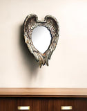 16" Antiqued Gold Heart Resin Framed Accent Mirror - Homeroots - Flyclothing LLC