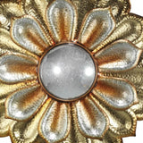 36" Gold Metal Flower Framed Accent Mirror - Homeroots - Flyclothing LLC