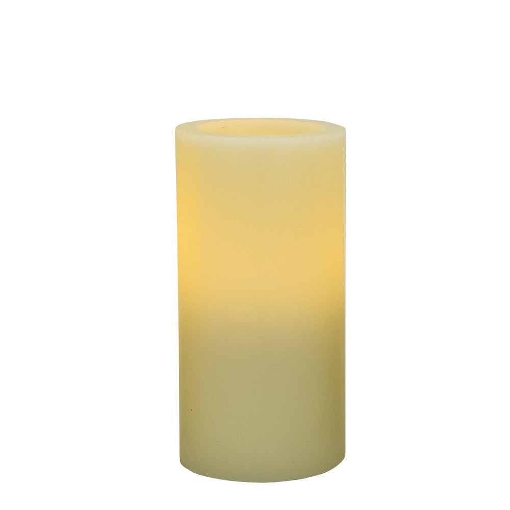 6" Ivory Flameless Pillar Candle - Homeroots - Flyclothing LLC