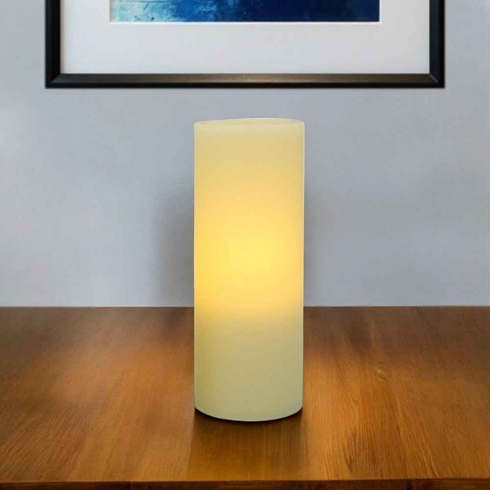 5" Ivory Flameless Pillar Candle - Homeroots - Flyclothing LLC