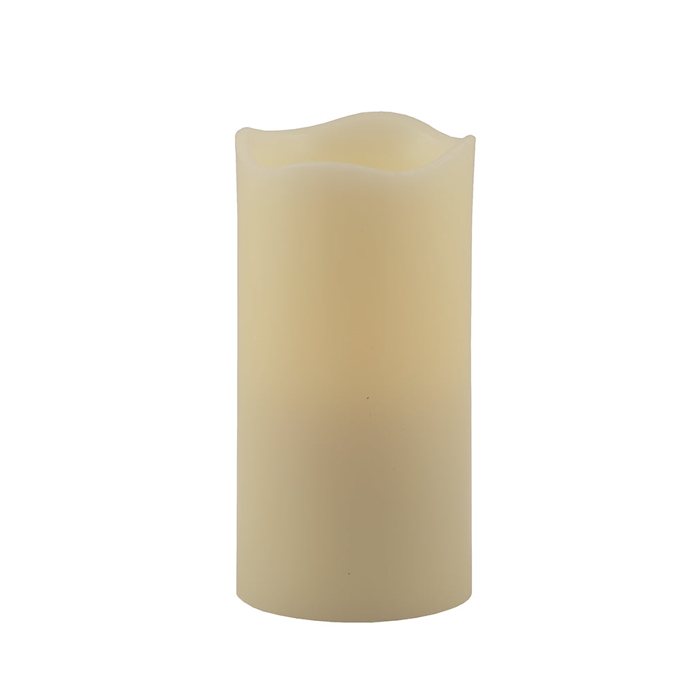 6" Ivory Flameless Pillar Candle - Homeroots - Flyclothing LLC