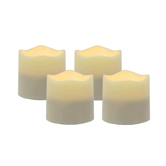 Set of Four Ivory Flameless Tealight Candle - Homeroots - Flyclothing LLC