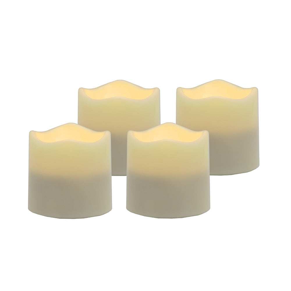 Set of Four Ivory Flameless Tealight Candle - Homeroots - Flyclothing LLC