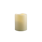 4" Ivory Flameless Indoor Outdoor Pillar Candle - Homeroots - Flyclothing LLC
