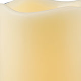 6" Ivory Flameless Indoor Outdoor Pillar Candle - Homeroots - Flyclothing LLC