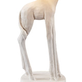17" White Textured Giraffe Table Lamp With White Drum Shade - Homeroots - Flyclothing LLC