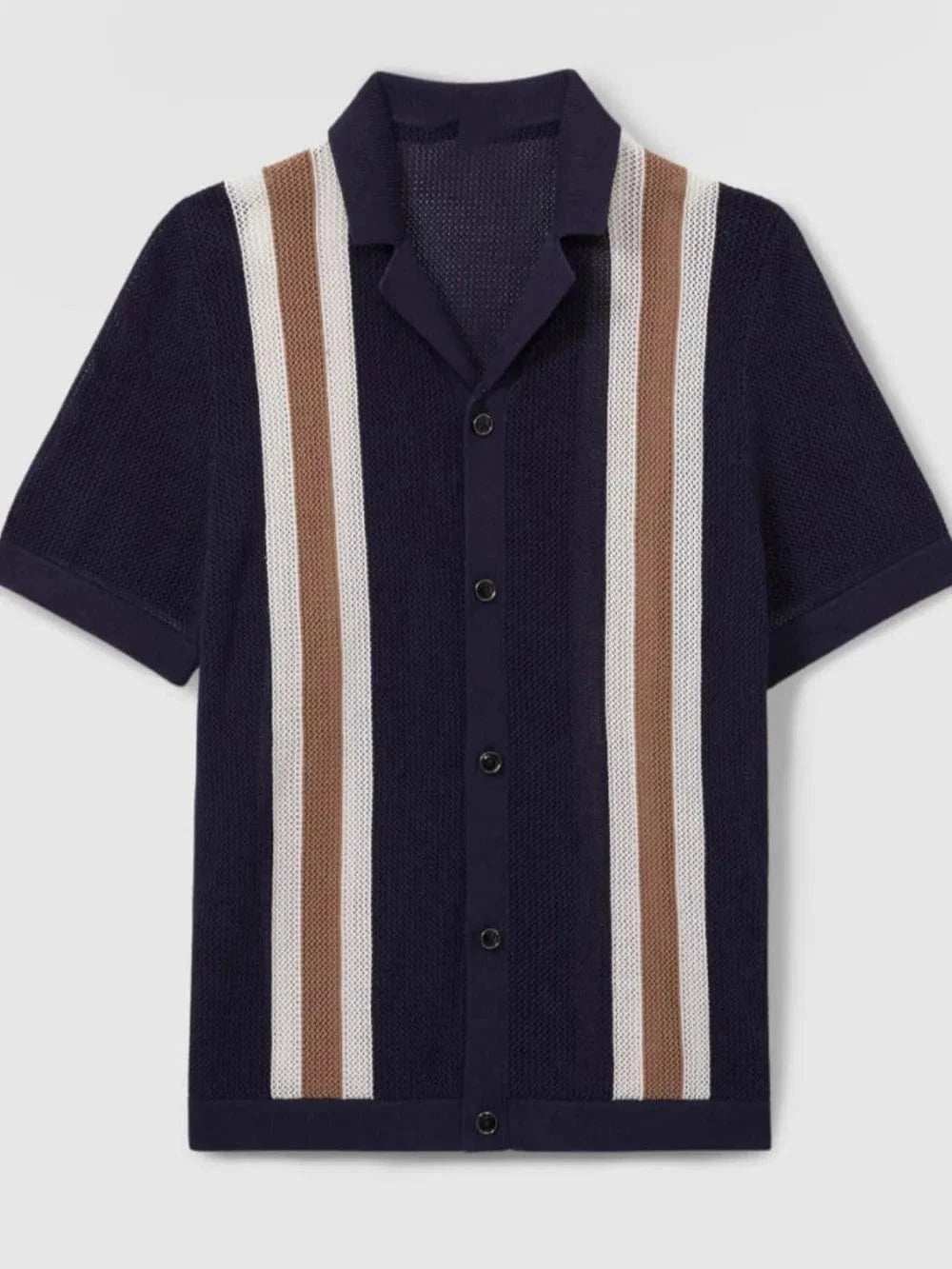 Men's Plus Size Button Down Short Sleeve Shirt - Trendsi - Flyclothing LLC