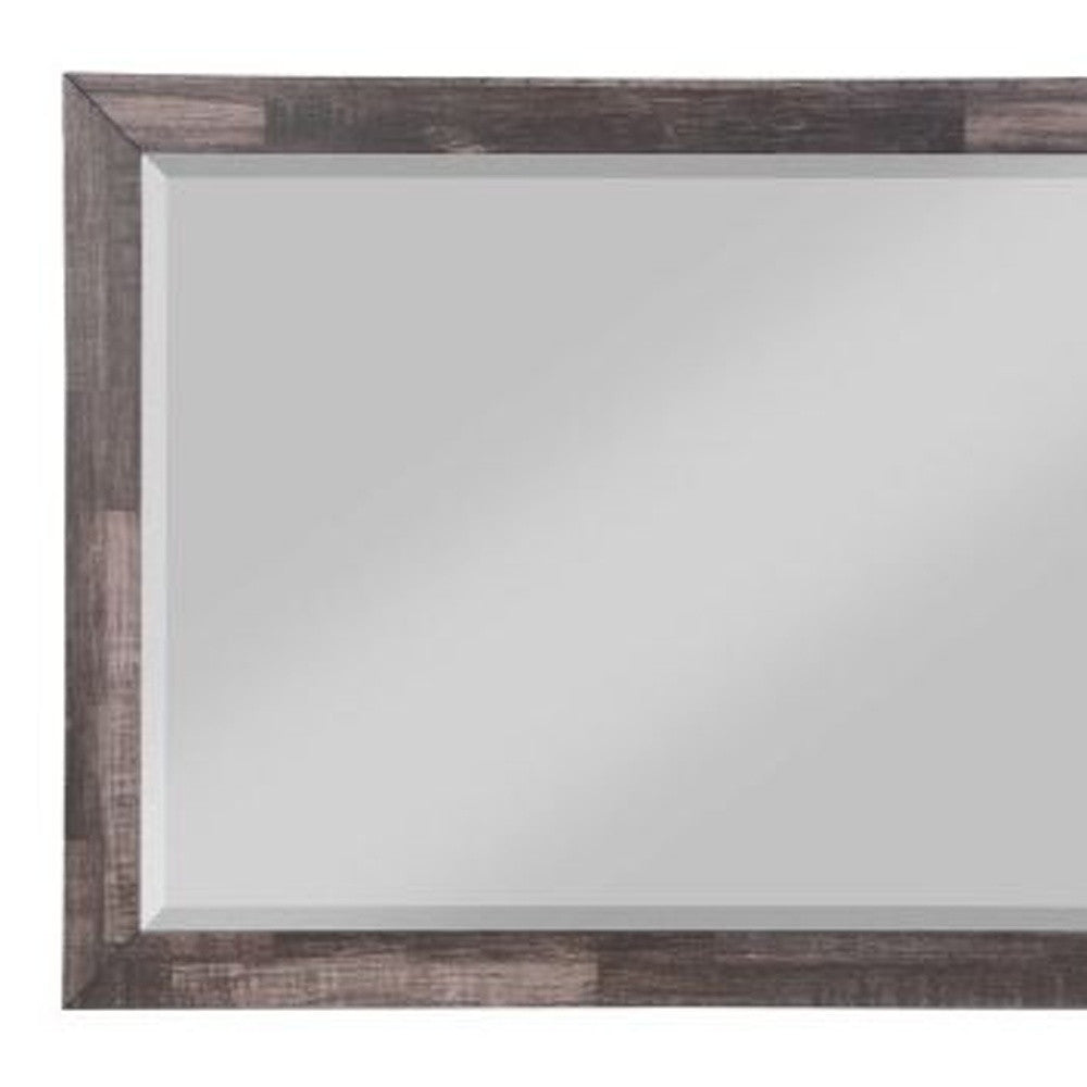 36" Dark Cherry Rectangle Dresser Mirror Mounts To Dresser With Frame - Homeroots - Flyclothing LLC