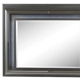 39" Metallic Gray Lighted Arch Dresser Mirror - Homeroots - Flyclothing LLC