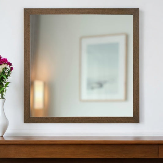 40" Square Wood Framed Accent Mirror