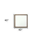 40" Square Wood Framed Accent Mirror