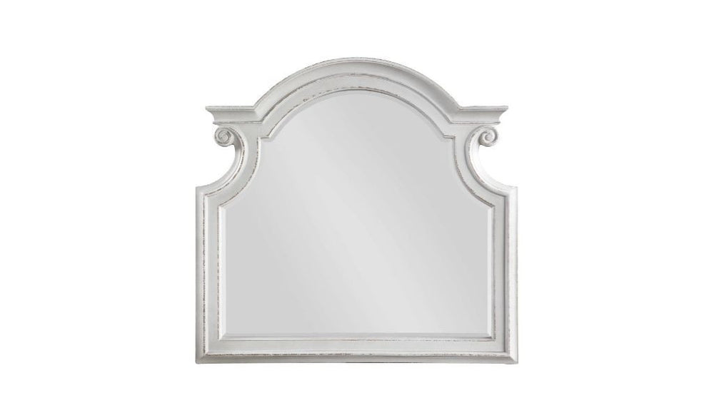 43" Antique White Irregular Dresser Mirror - Homeroots - Flyclothing LLC