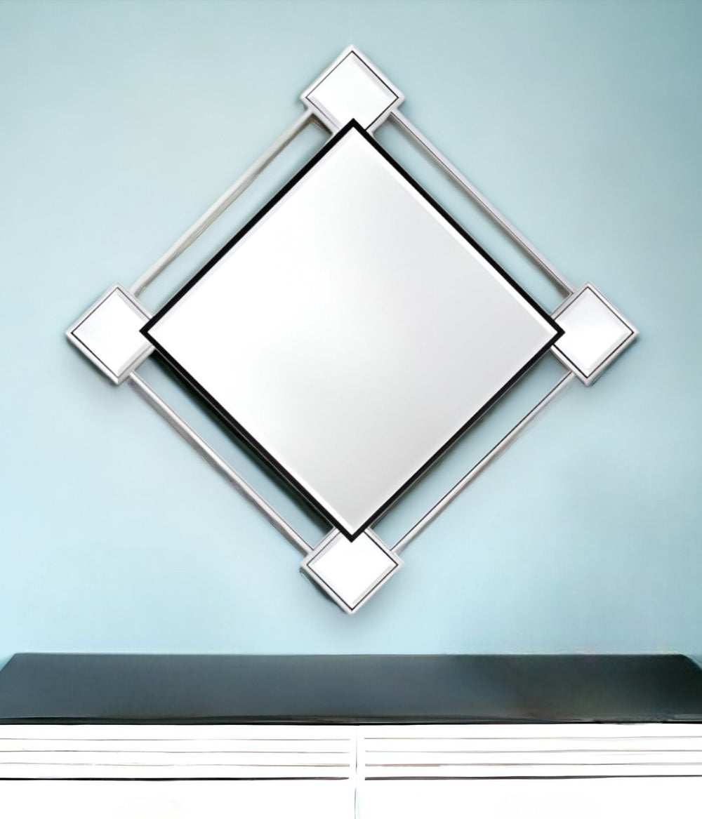45" Mirrored & Chrome Accent Mirror - Homeroots - Flyclothing LLC