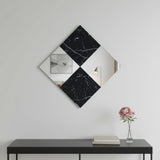 32" Mirrored & Faux Marble Top Accent Mirror - Homeroots - Flyclothing LLC
