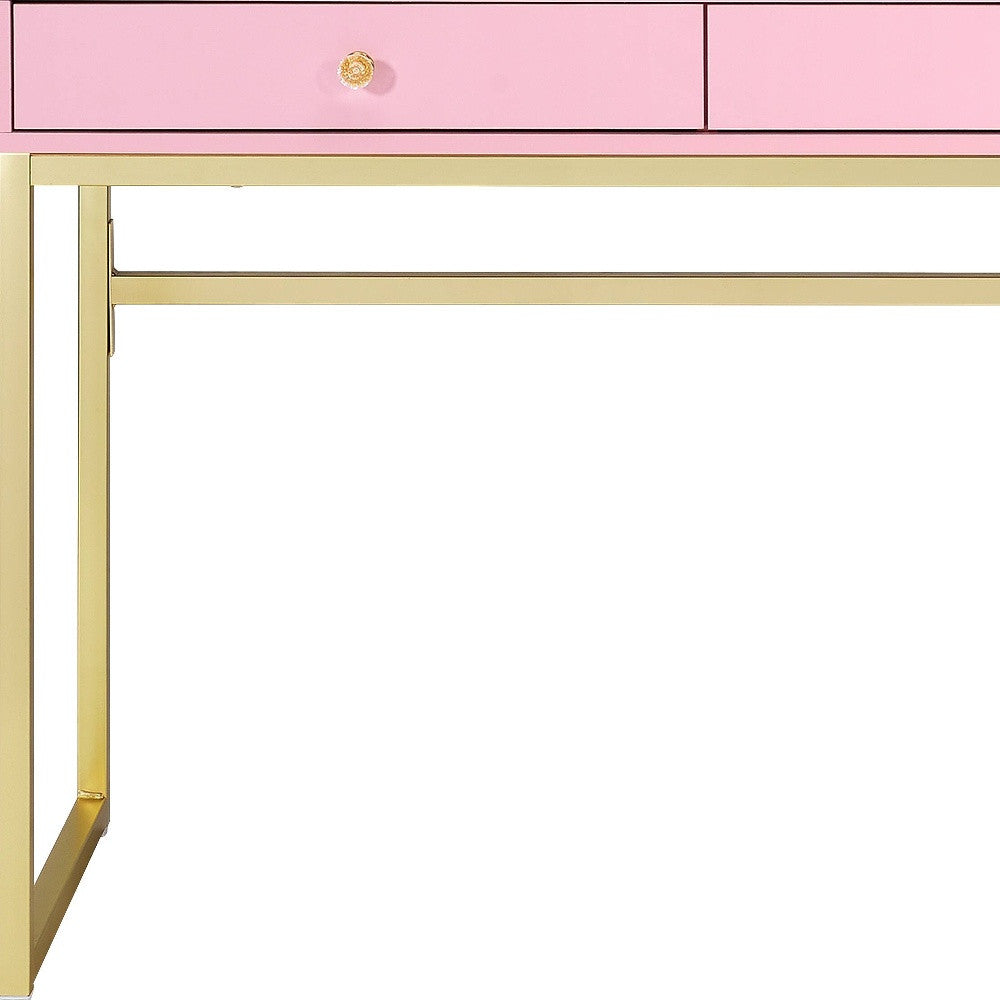 42" Pink Mirrored Two Drawer Dresser - Homeroots - Flyclothing LLC